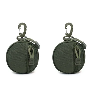 2шт Тактический карман для бумажника 1000D Сумка для военных аксессуаров Портативный Мини-кошелек для денег, монет, ключей, Поясная сумка для Охоты, кемпинга