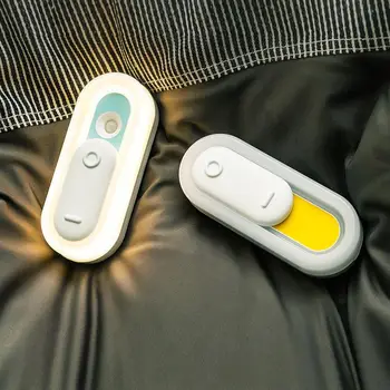 Светодиодный Ночник, USB Зарядка, Индукционная лампа с датчиком движения тела, для коридорного шкафа, Прикроватные Настенные светильники, Светодиодная поисковая лампа