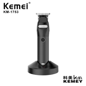 Профессиональная электрическая машинка для стрижки волос Kemei для мужчин, Перезаряжаемая Салонная Парикмахерская Машинка для стрижки волос, станок для бритья Бороды KM-1753