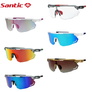 Очки Santic для велоспорта, спортивные поляризованные очки, солнцезащитные очки для спорта на открытом воздухе, унисекс, защита от ультрафиолета