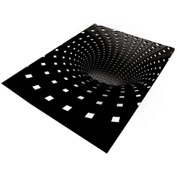 D Спиральный прямоугольный Ковер Геометрический коврик для гостиной Ковер стереовидения противоскользящие коврики Роскошный Домашний коврик для спальни