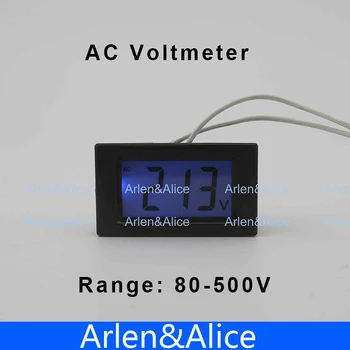 D85 ЖК-дисплей Измеритель напряжения, диапазон вольтметров переменного тока 80-500 В, панельный монитор с синей подсветкой