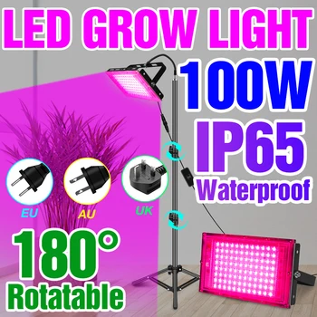 Светодиодный Светильник для растений IP65 Водонепроницаемый Светильник для выращивания Полного спектра Фитолампы Лампа для выращивания теплицы Гидропонная Рассада Коробка для выращивания Цветов
