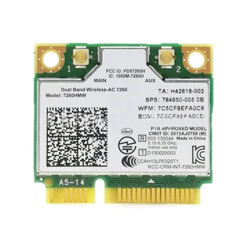 Мини-карта PCI-E Wifi 7260 7260HMW 7260AC BT4.0 Wlan pcie1200 Мбит/с 4,0 Bluetooth-совместимый МИНИ-адаптер PCIE WiFi Прямая поставка