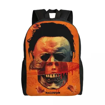 Изготовленные на заказ Рюкзаки Майкла Майерса на Хэллоуин, женские, мужские, Повседневные сумки с героями фильмов ужасов для школы, колледжа