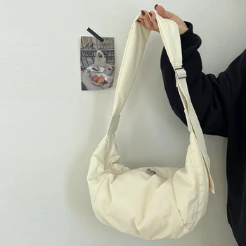 Женская сумка через плечо, модная весенняя новинка, сумка для пельменей большой емкости, хлопковые повседневные простые универсальные сумки через плечо