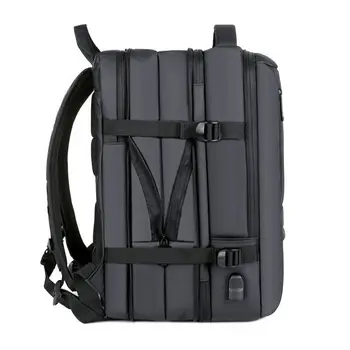 Мужской Расширяемый рюкзак для деловых поездок, многофункциональный USB-зарядка, водонепроницаемый рюкзак большой емкости, 17-дюймовая сумка для ноутбука 1