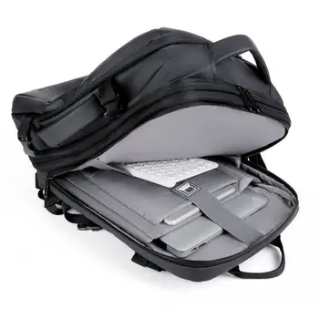 Мужской Расширяемый рюкзак для деловых поездок, многофункциональный USB-зарядка, водонепроницаемый рюкзак большой емкости, 17-дюймовая сумка для ноутбука 3