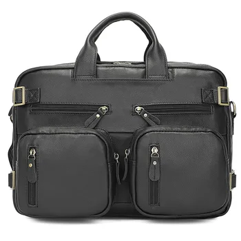 Кожаный Черный портфель из 3 сумок, Кожаный портфель из 1 сумки для официальных мероприятий, Брендовый рюкзак для ноутбука из натуральной кожи, Дизайнерская сумка для ноутбука на плечо