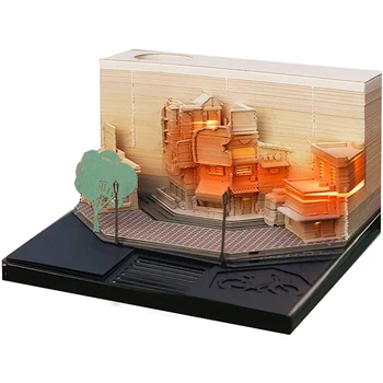 3D Бумажный Блокнот City Dream Kawaii Изысканный Строительный Блокнот Для Заметок Легкая Хижина Практичный Офисный Декор Неожиданный подарок 0