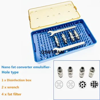 Набор нано жировых фильтров для вакуумной липосакции, конвертер игл для пересадки жира со стерилизационной коробкой, Медицинская наука 5