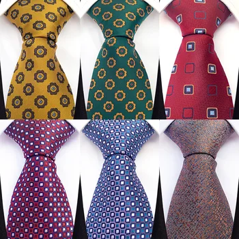Linbaiway 8 см, Мужские Классические галстуки из полиэстера, галстуки с деловым принтом, Женские Жаккардовые Галстуки, Галстук для свадебной вечеринки, Gravatas