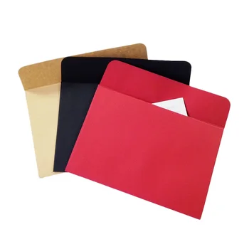 100 шт./лот Винтажные красные, черные Крафт-бланки из крафт-бумаги, конверты из крафт-бумаги 