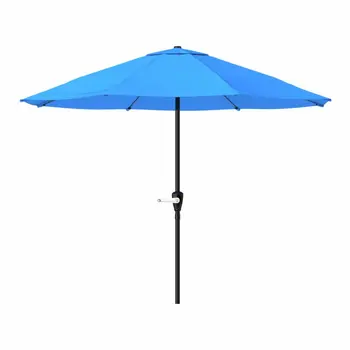 9-футовый зонт для патио с легким поворотом, красный для сада на открытом воздухе