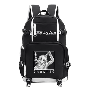Tokyo Revengers Черная сумка для отдыха, дорожная сумка на открытом воздухе, Рюкзак с мультяшным принтом, Детский рюкзак, Молодежная Школьная сумка для студентов