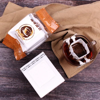 Портативный Кофейный Подвесной Ушной фильтр для Капельниц, Бумажный пакет, Одноразовые чашки на одну порцию