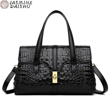 Элегантная женская сумка, роскошные сумки, женские сумки, дизайнерские сумки через плечо с рисунком крокодиловой кожи для женщин, сумка-мессенджер Sac