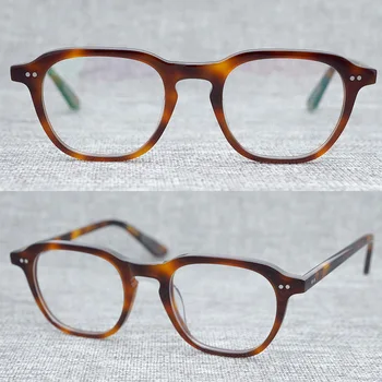Ацетатные прозрачные очки Для мужчин и женщин, Винтажная квадратная оправа для очков, Оправа для очков по рецепту оптической близорукости, Прозрачные очки