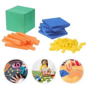1 комплект Игрушек для математического счета для детей, обучающие инструменты для подсчета детей, обучающие ресурсы, разные цвета