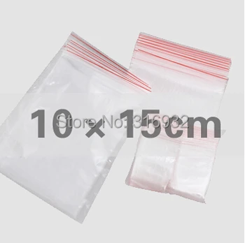 Прозрачные Самоуплотняющиеся пластиковые пакеты на молнии 10*15 см, пакеты для упаковки продуктов питания, 100 шт./лот