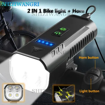 4 * Светодиодный 4400 мАч Ультра яркий Велосипедный фонарь 2000лм USB Перезаряжаемые светодиодные велосипедные фары IPX5 Водонепроницаемый велосипедный фонарик Power bank