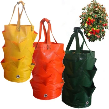 3-Галлонная сеялка для выращивания клубники, сумка для посадки фруктов, Вертикальная подвесная сумка, сумки для домашних растений, Овощей, фруктов, садовых горшков