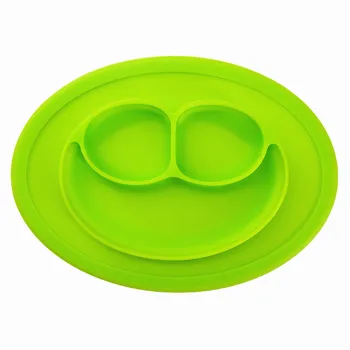 Chenkai 5шт, 8 цветная силиконовая тарелка для ужина с детской улыбкой, Детская посуда, водонепроницаемая чаша для кормления, Ударопрочная тарелка