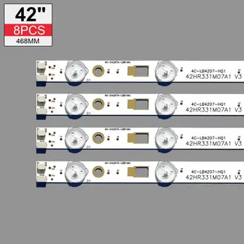 8 шт. Оригинальная светодиодная лента для световой панели L42F1600E 40-D4287A-LBA2LIG 42HR331M07A1 4C-LB4207-YH6 4C-LB4207-HQ1