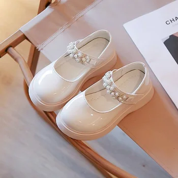 Новая Осенняя обувь Принцессы Мэри Джейн с Жемчугом; Обувь для девочек 12 лет; Платье 2022 года; Детская обувь для Маленьких Девочек; Бесплатная Доставка 5