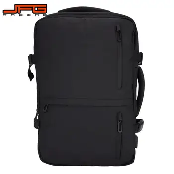 Многофункциональный рюкзак для мотоцикла, рюкзак для ноутбука, Черная ткань Оксфорд, Зарядка через USB, Деловые поездки, Водонепроницаемый, Большая емкость