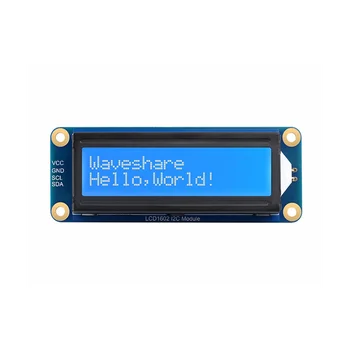Waveshare LCD1602 I2C ЖК-экран AiP31068 32-символьный ЖК-экран, совместимый с 3,3 В/5 В для Raspberry/Pi Pico/Jetson Nano