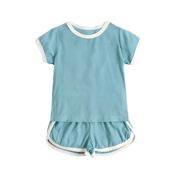 Sanlutoz, комплекты одежды для маленьких девочек, Повседневные рубашки с короткими рукавами для девочек + плавки, модные 2 шт.