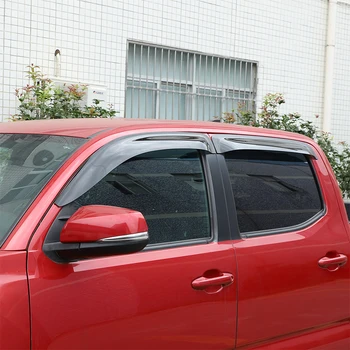 Для Toyota TACOMA 2016-22 ABS черное окно автомобиля Солнцезащитный козырек от Дождя, козырек для защиты от дождя, отделка автомобильных аксессуаров, импортный материал