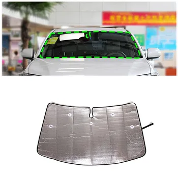 Для 2009-14 Toyota Highlander алюминиевая фольга серебристого цвета переднее стекло автомобиля, солнцезащитный козырек от ультрафиолета, аксессуары для интерьера автомобиля