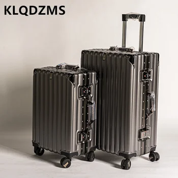 KLQDZMS Высококачественный чемодан бизнес-серии, бесшумный Универсальный чемодан на колесиках с защитой от царапин, мужской чемодан 20 Дюймов, 24 дюйма