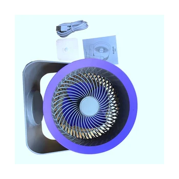 Беспроводной настенный электрический вентилятор для циркуляции воздуха 4000 мАч USB Перезаряжаемый Маленький портативный настольный вентилятор, серый