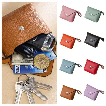 Портативный Кожаный кошелек для монет, Винтажная сумка для хранения карт-ключей, чехол для монет, держатель наушников, Мини-кошелек для женщин и мужчин