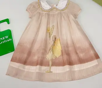 2023 новое детское платье для девочек кофейного цвета